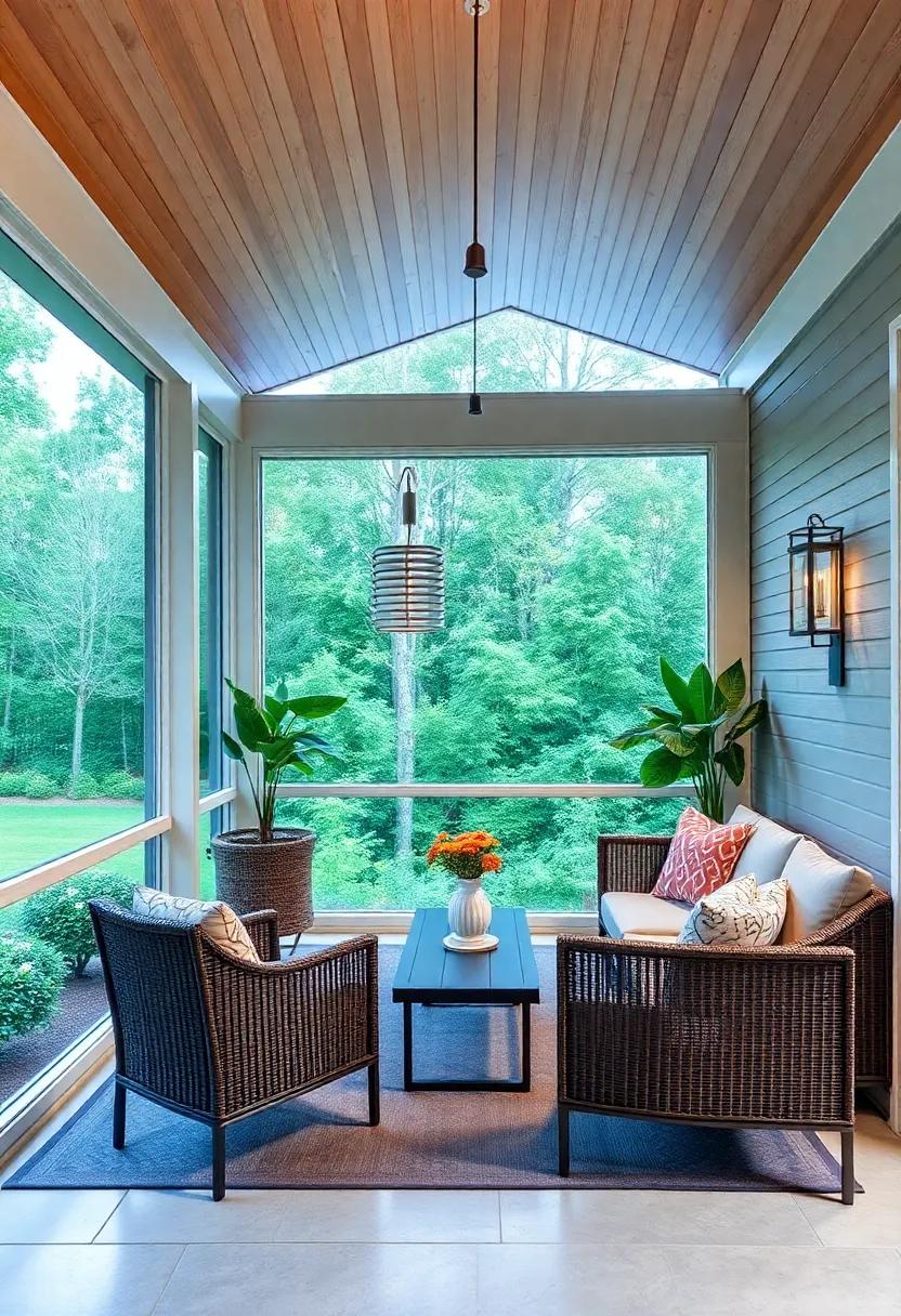 Elemental ‌Design: Mixing Textures for a Grounded Feel in Screened Porches