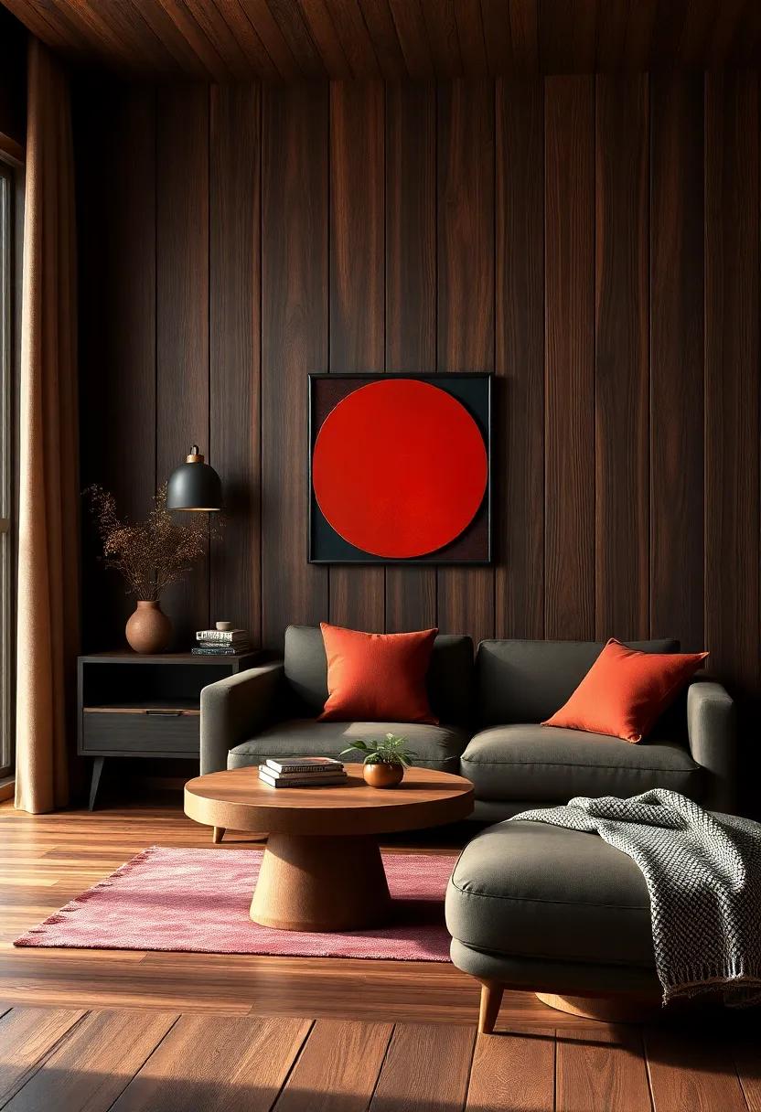 The Allure‍ of‌ Warm​ Wood Finishes in Dark Color⁣ Schemes