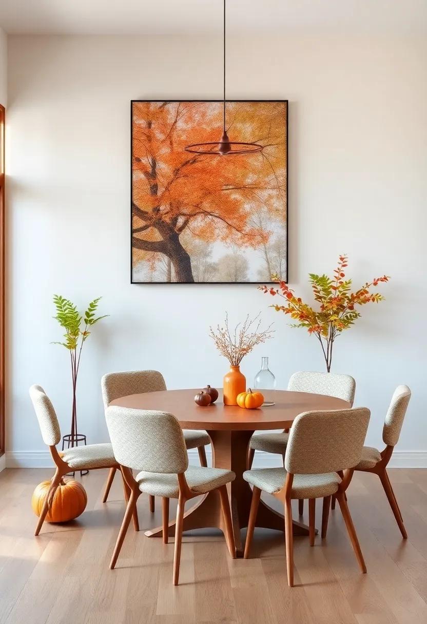 artwork and ⁤Wall Decor: Capturing Autumn’s Beauty in⁢ Your Dining‍ Space