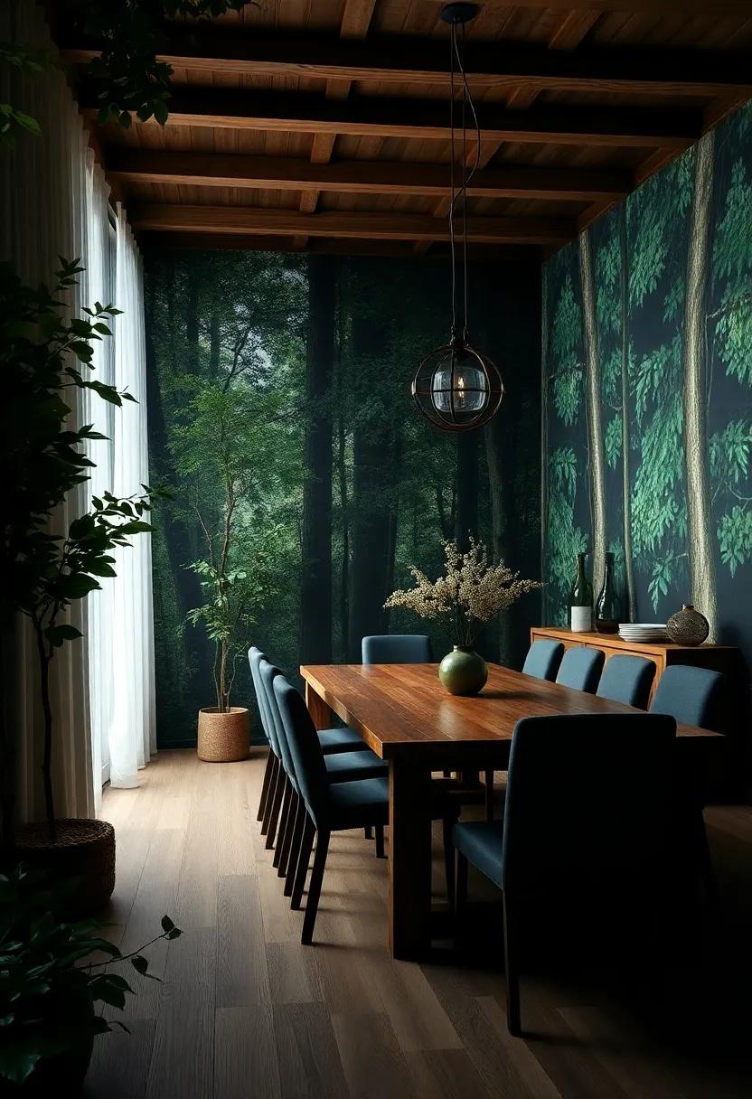 Enchanted Forest Escape: Incorporate deep ⁢greens, natural wood accents, and ‌the charm of rustic decor to bring the ⁢tranquility​ of nature indoors for your dining‌ space