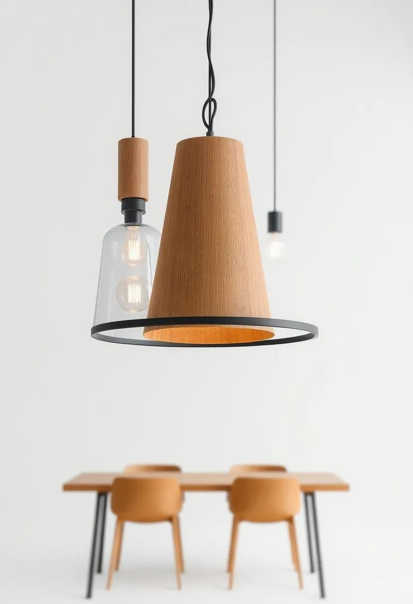 Mixing Materials: Combining Metal, Glass, and Wood in pendant Lighting