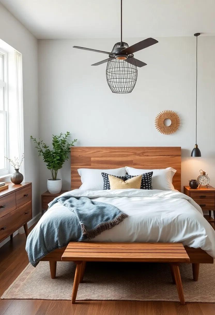 Embracing ⁣Contrast: The Beauty of Rustic Elements in an Eclectic Bedroom Design