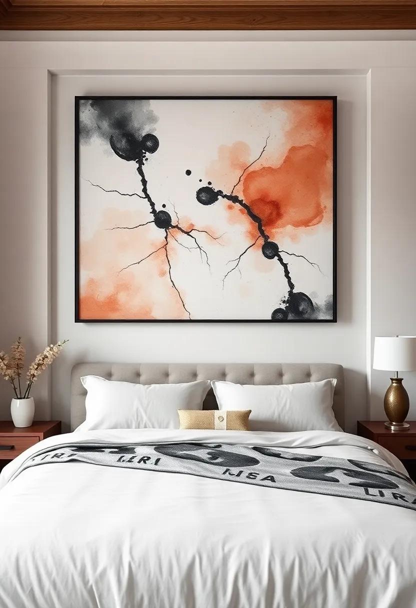 Abstract⁣ Art: Infusing Modern Flair into Traditional⁢ Bedroom Designs