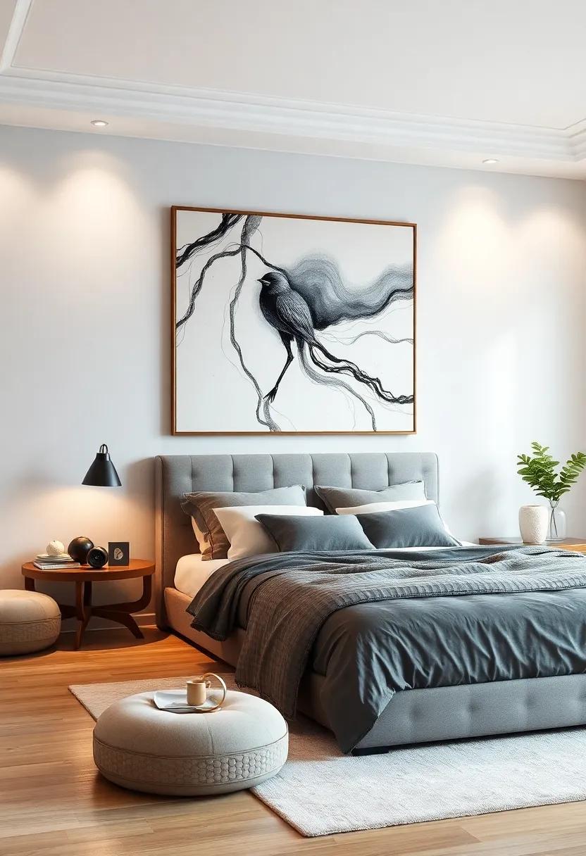 Statement pieces: How Large Scale Art Transforms⁢ Bedroom Ambiance