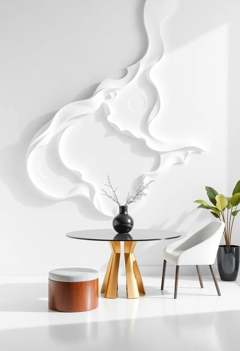 Sculptural Elements: Three-Dimensional Wall Decor for Depth