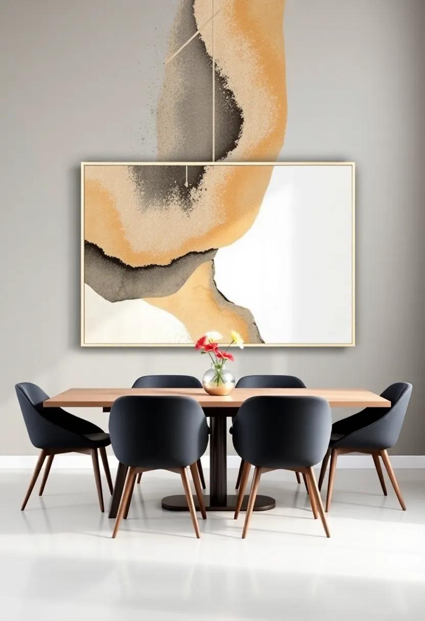 Abstract Art: Bold statements for a‌ Modern Dining Room Feel