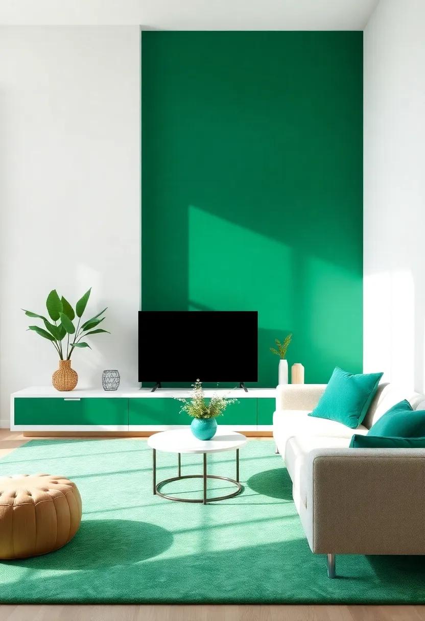 Artistic Touches: Elevating Your Living Room with Emerald-Inspired Artwork