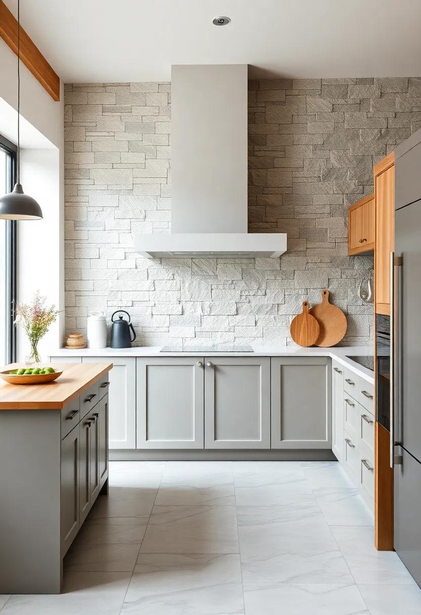 the Textural Contrast of⁢ Natural Stone⁤ Against Modern Kitchen Elements