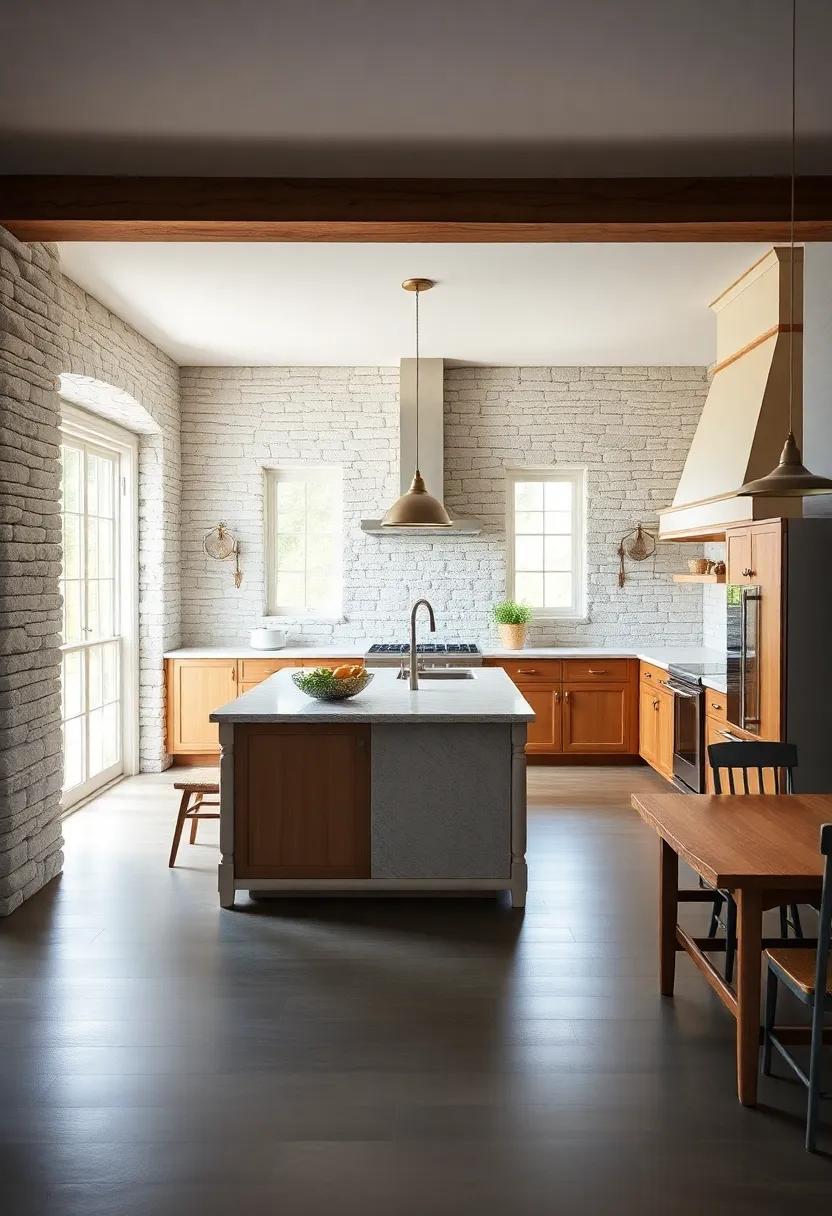 Utilizing ​Stone Walls as Focal Points‍ in ⁣Open Kitchen layouts