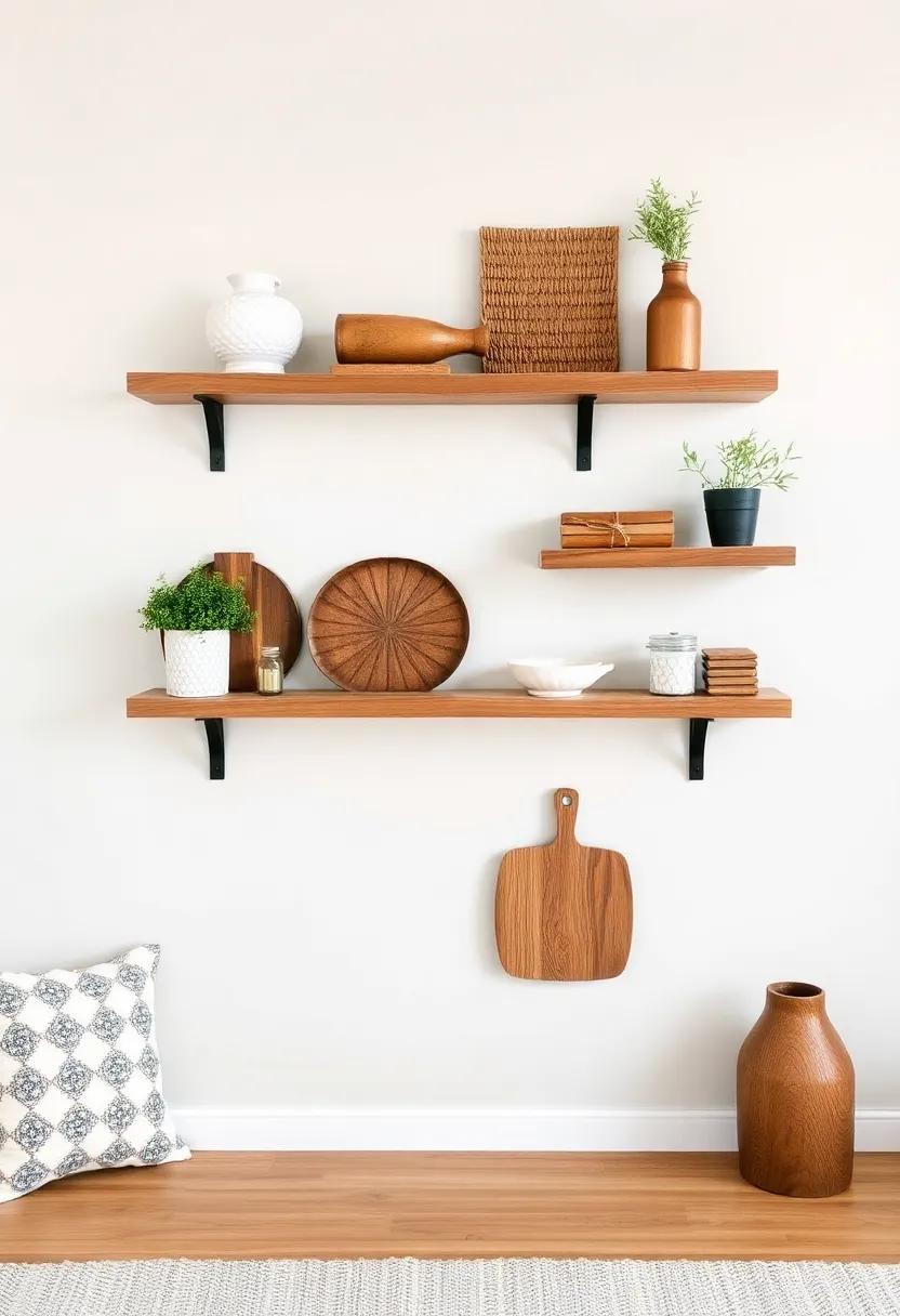 Handcrafted​ Shelves Showcasing Farmhouse Treasures