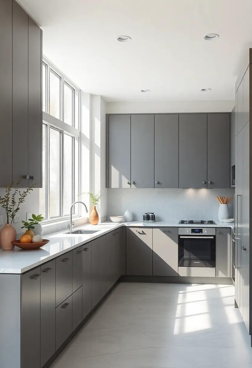 The⁤ Harmony of Grey Cabinets‌ with⁢ Natural ‌Light and Open ⁣Spaces