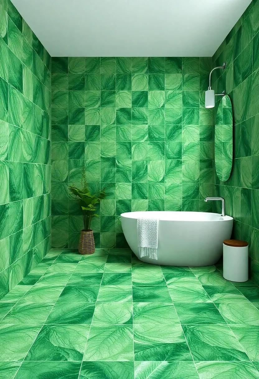 Bring Nature indoors With Leafy Green Tiles ⁤to Create a⁢ Refreshing ​Escape