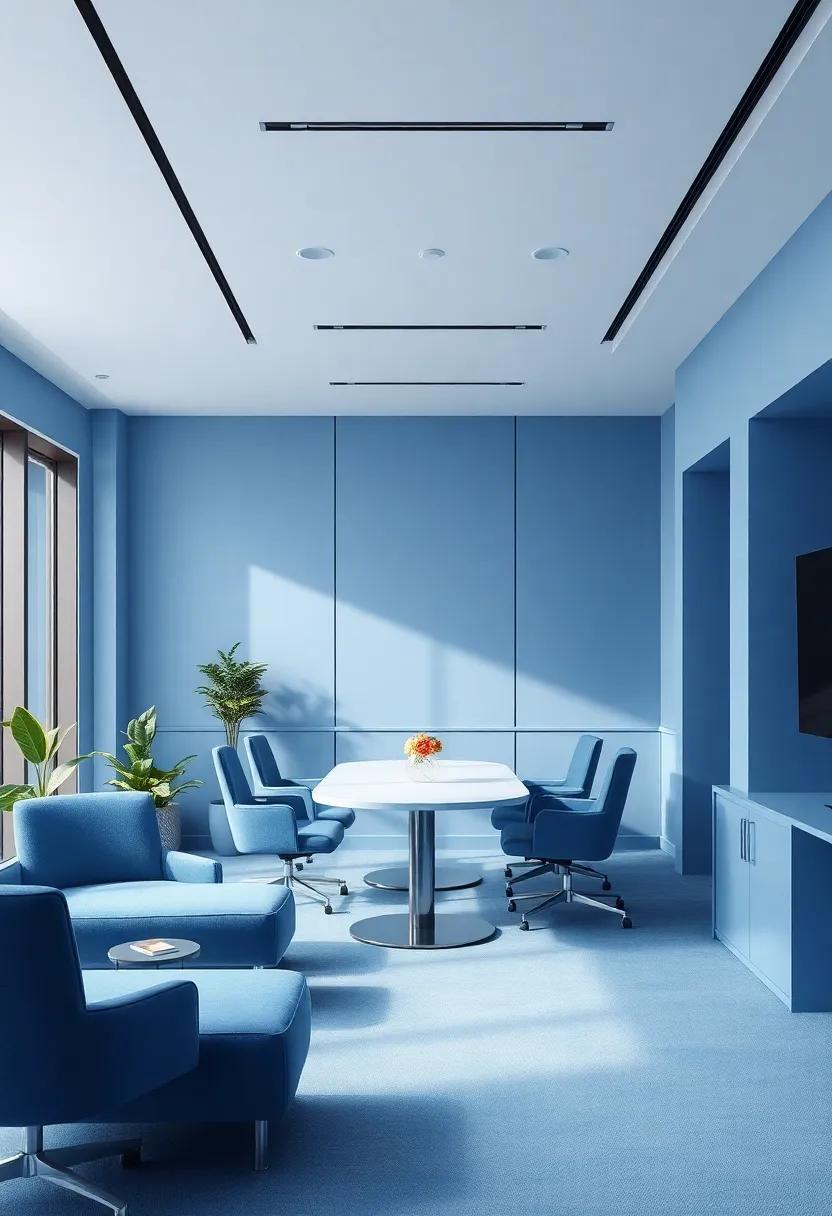 Elegant Shades of Blue: Exploring Color Psychology‍ in Office Design