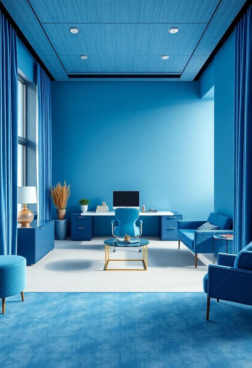 Textured Elegance: Blending Fabrics and Finishes in Blue‌ Decor