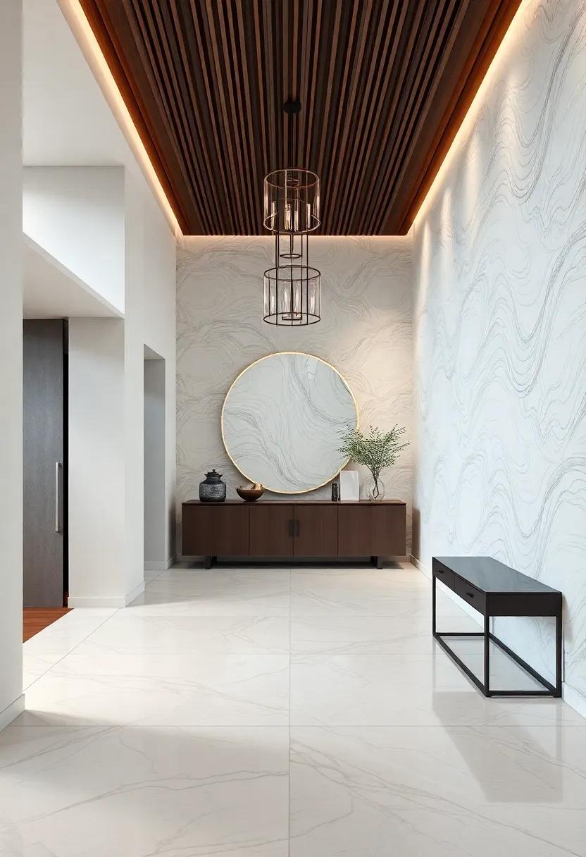 Luxurious​ Textures​ to Elevate Your⁢ Foyer's Aesthetic Appeal