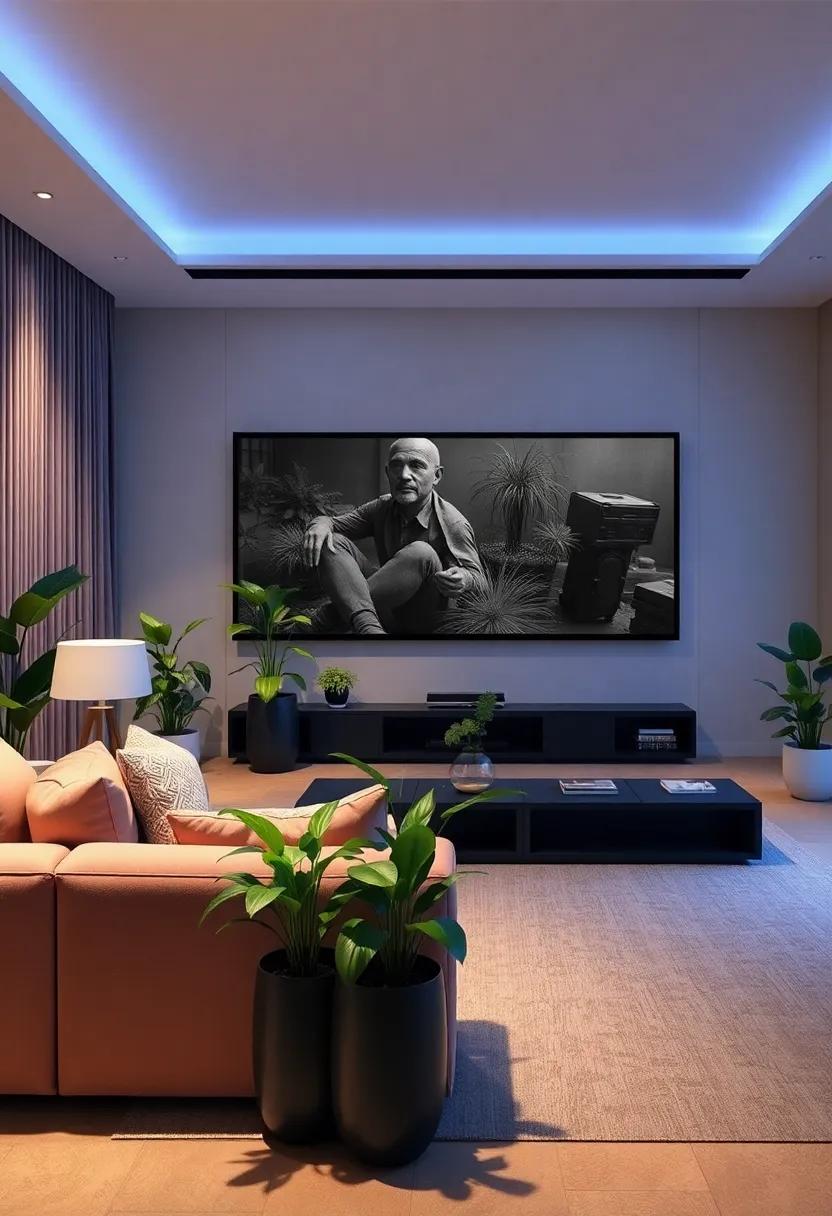 Elevate Your Viewing Atmosphere with Ambient Indoor Plant⁤ Placement