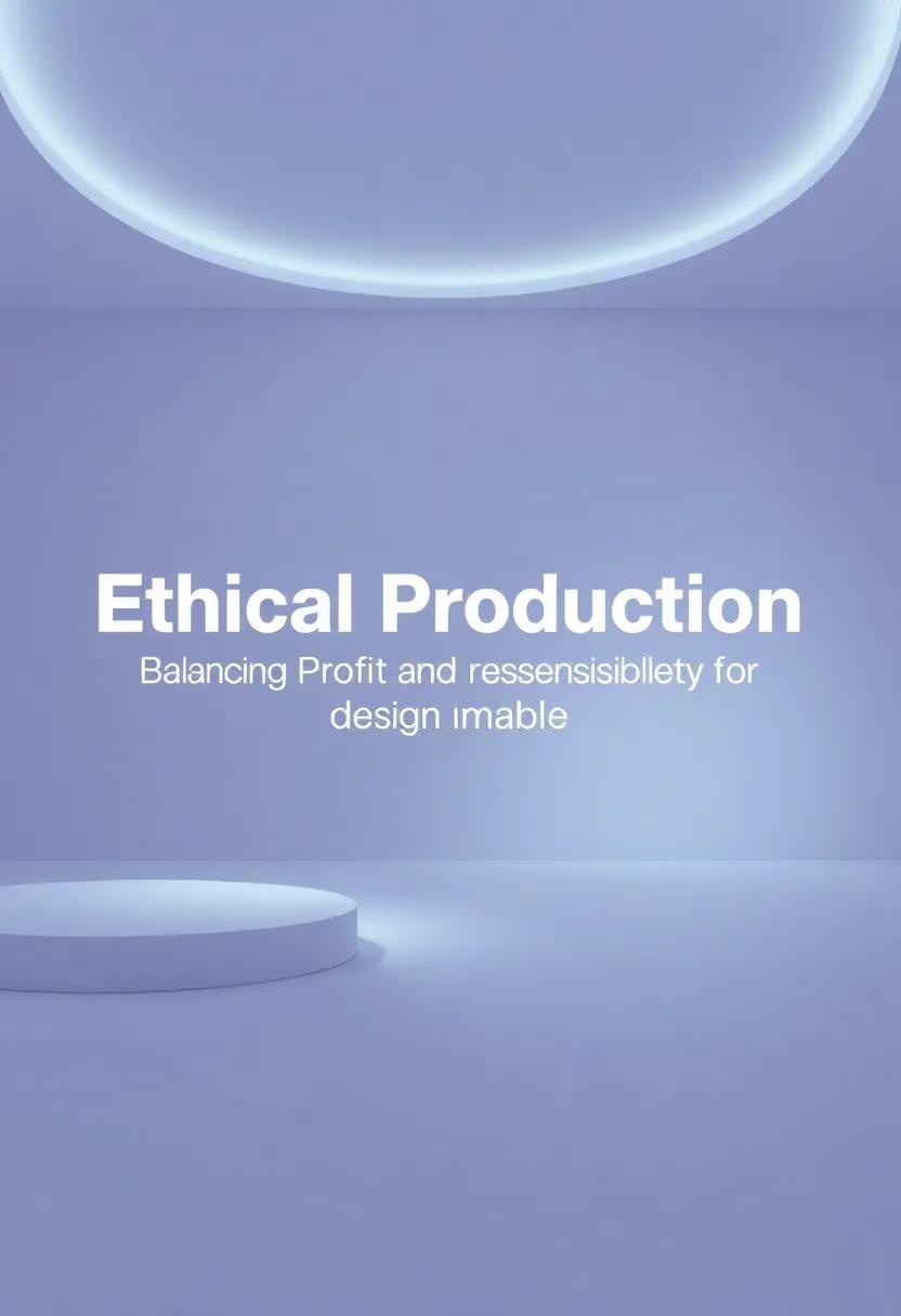 Ethical Production: Balancing Profit and Responsibility in Design Practices