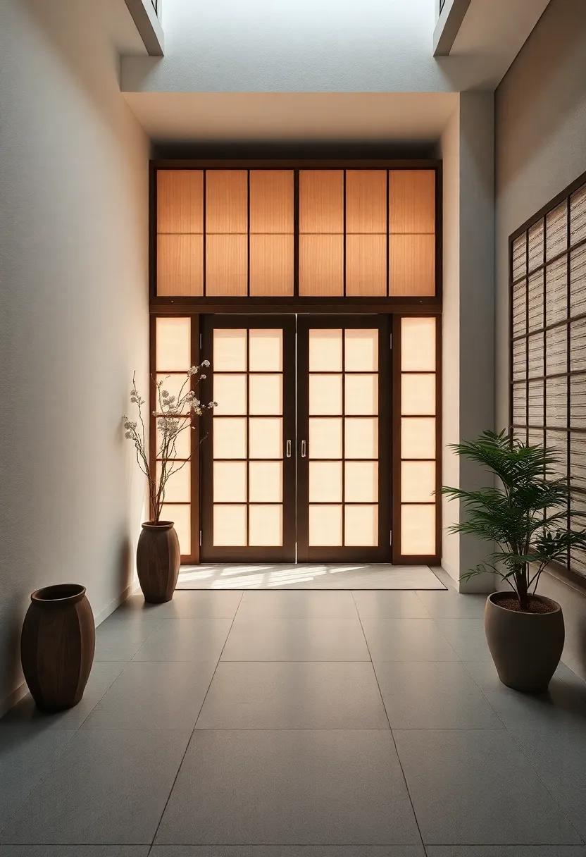 Contrasting Styles:‍ Blending Urban and Rustic ‍in Japandi Entrances