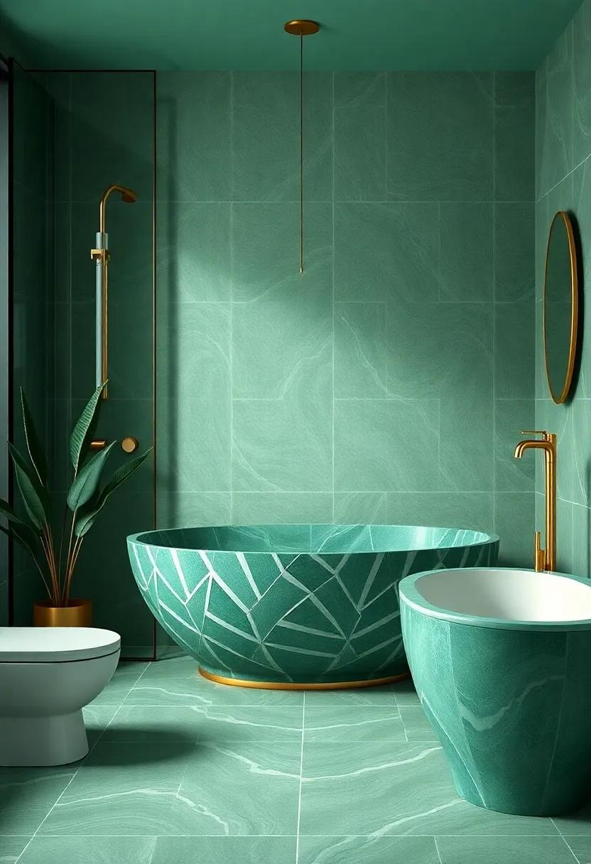 Creating a ⁢Luxurious Bathroom Retreat with Emerald Green⁣ Essentials