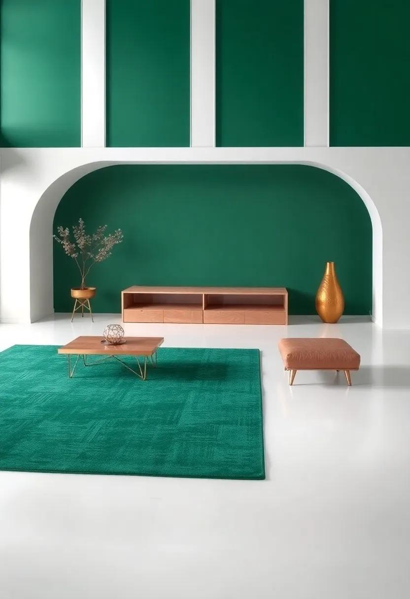 Exploring Emerald and⁣ Bronze Rugs as Foundation Pieces