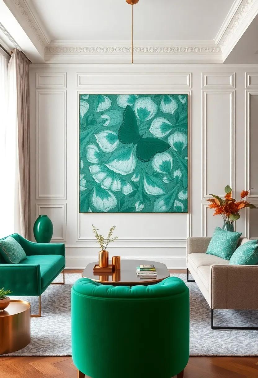 Merging Classic and Contemporary Styles with Emerald and Bronze