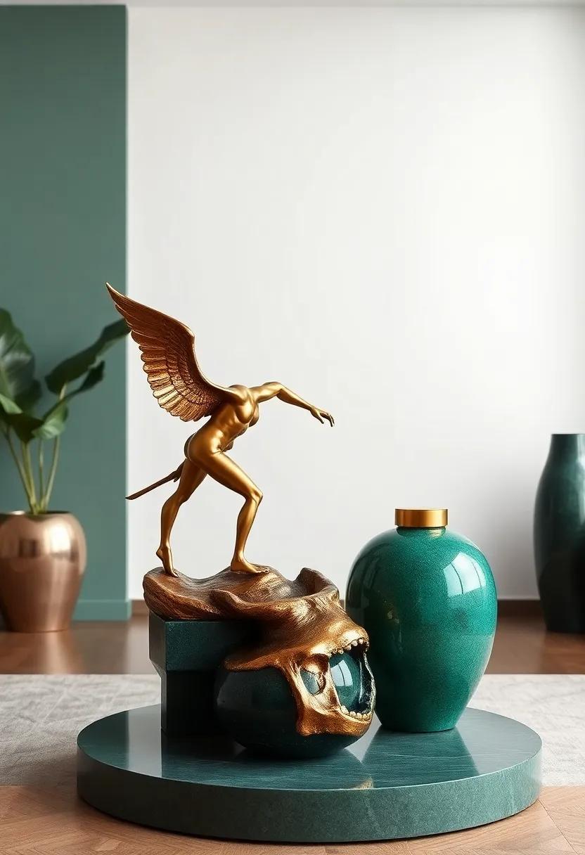 showcasing Unique Bronze ⁣Sculptures as Focal Points in Your home