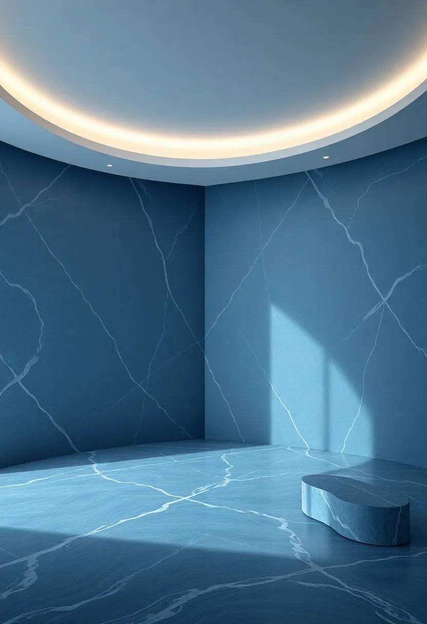 Creating Depth and Dimension with Slate Blue Textures in Interior Spaces