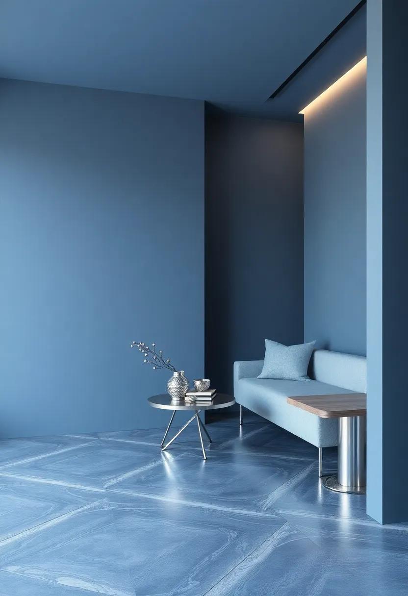 The Role of Metallic Finishes: Elevating Slate Blue Spaces with Silver Touches