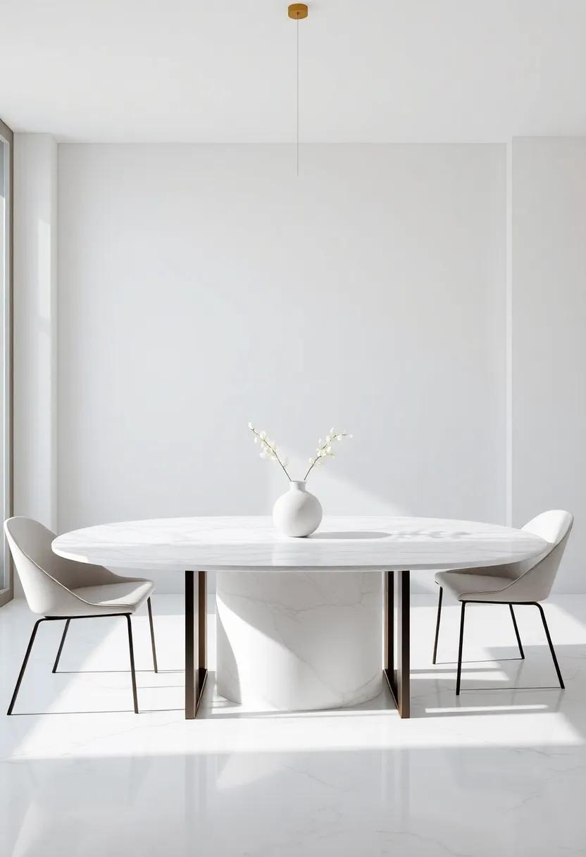 Elegant Minimalism: Embracing⁢ the Sleek Lines of Marble Dining Table ⁢Designs