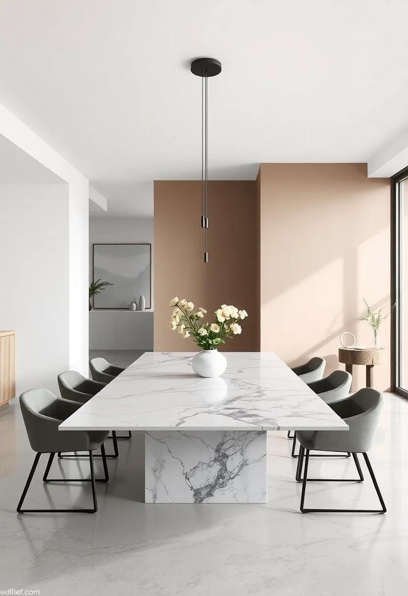 Functional Beauty: Incorporating Marble Dining Tables into Open-Concept Designs