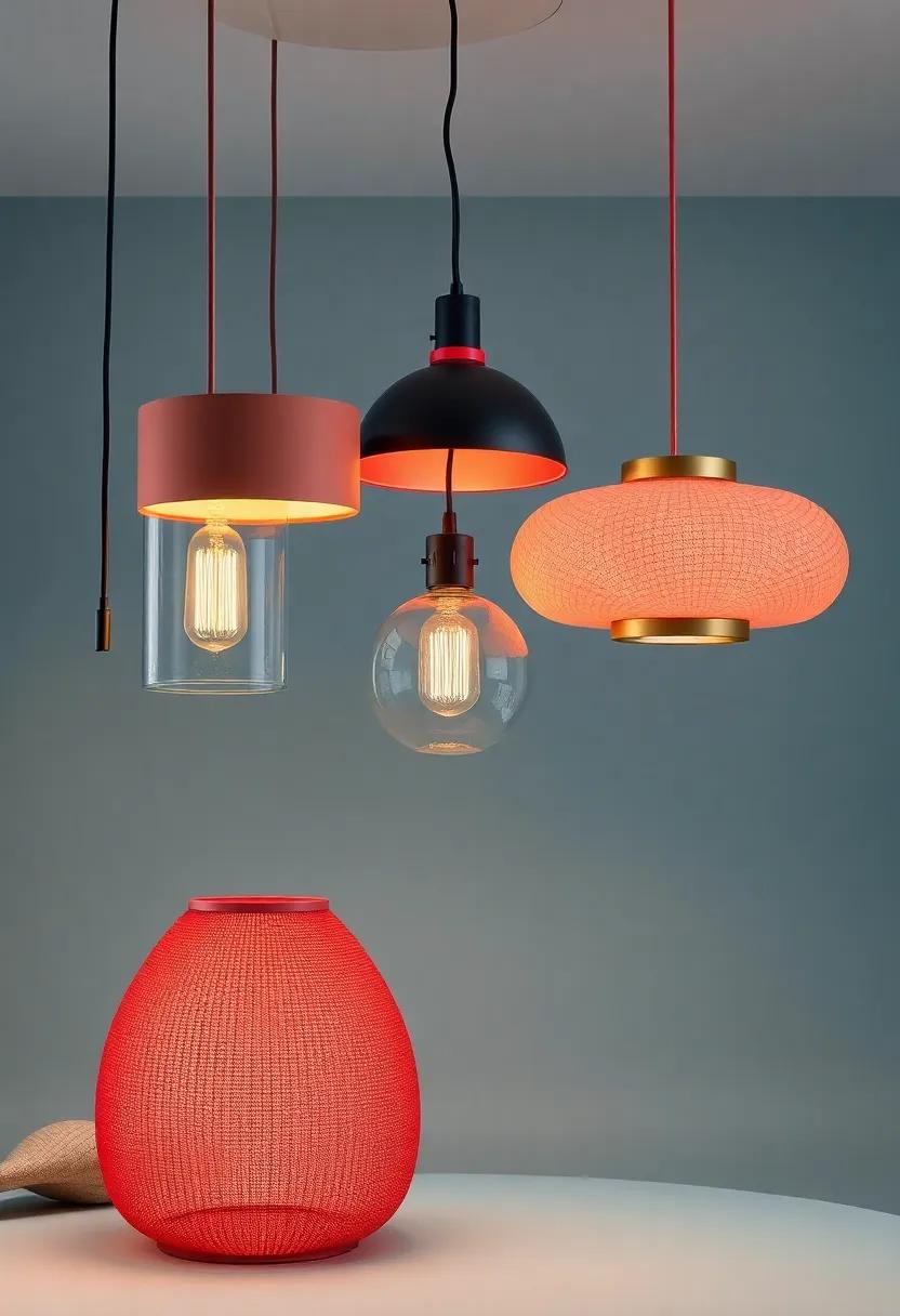 Mixing Materials: Blending Metal,Glass,and Fabric in light fixtures