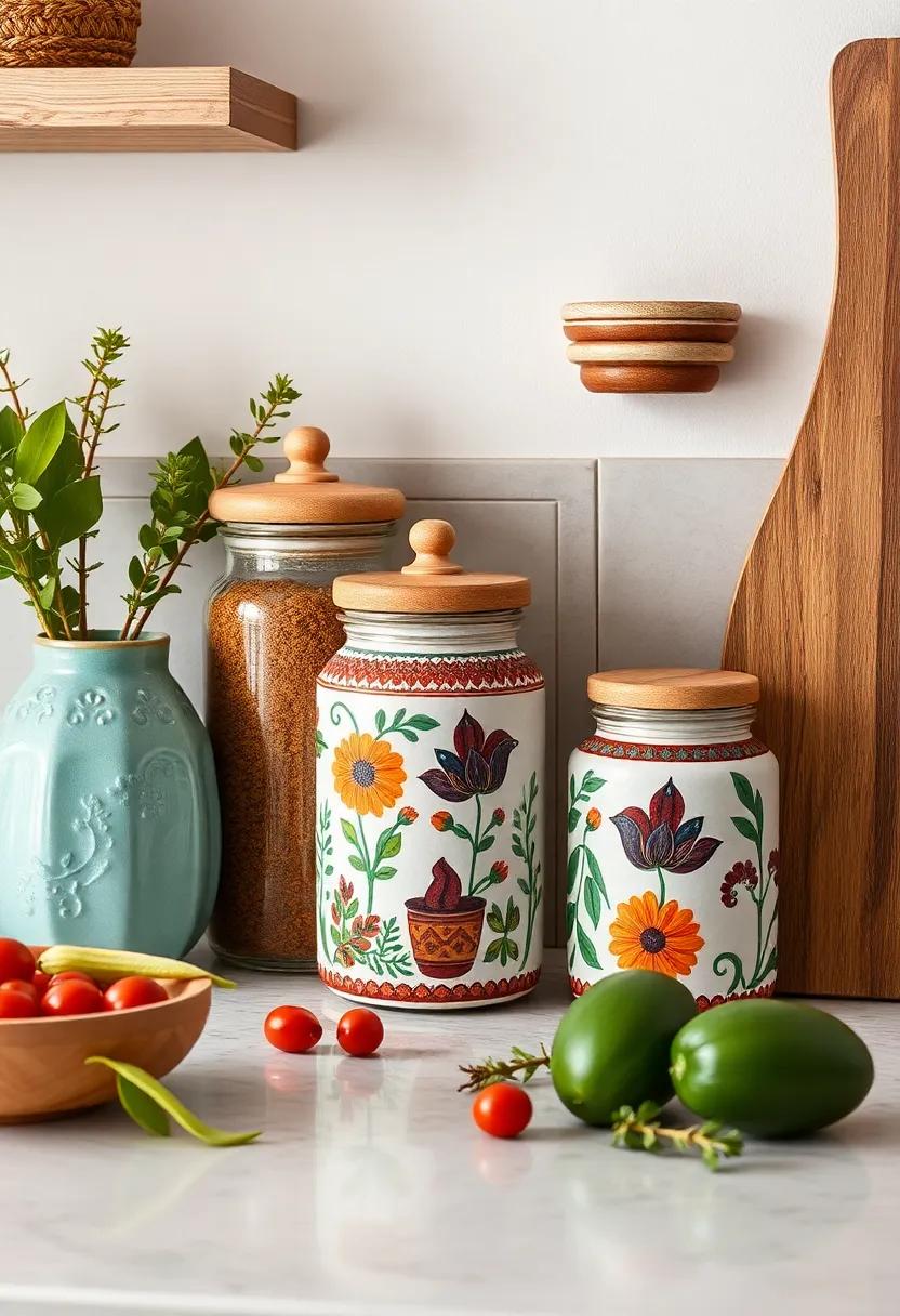 Accessorize with Hand-painted‌ spice Jars to Bring ⁢Life⁣ to Your Countertops