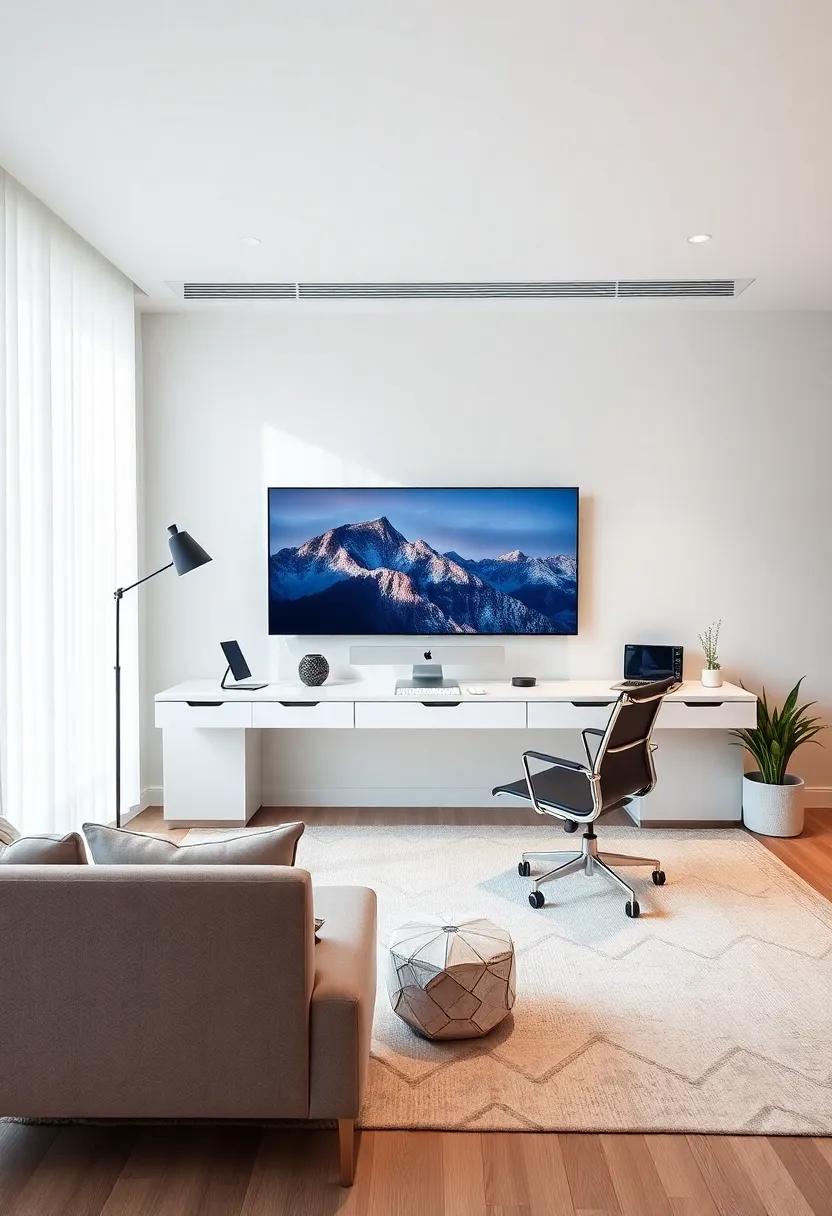 Incorporating Technology into​ a Luxurious Minimalist Home Office Setting