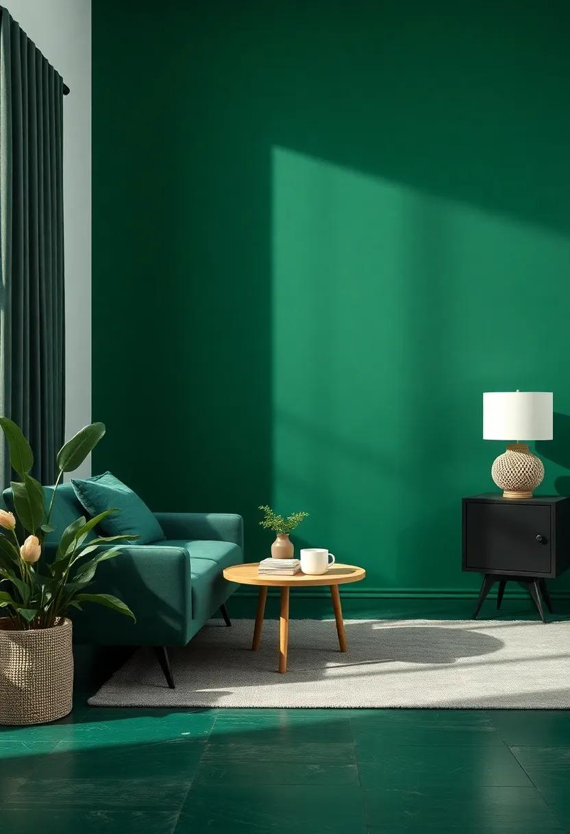 inviting ‍Cohesion: How to Seamlessly Integrate‍ Charcoal and Deep Green throughout Your⁤ home