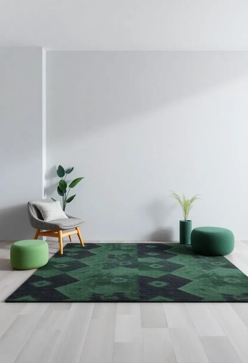 The Power of rugs: Grounding Your Space with⁢ Charcoal and Green Patterns