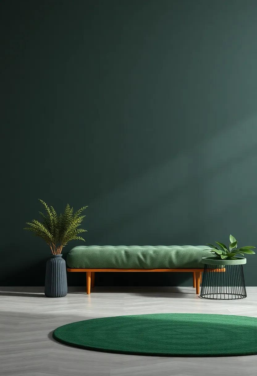 Textures That Elevate: Incorporating Fabrics and Materials with Charcoal ‌and Green