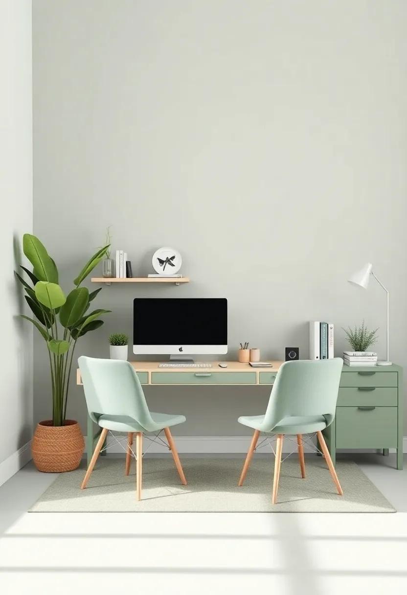 Integrating Functionality and Serenity in Home Offices with Muted Color Schemes