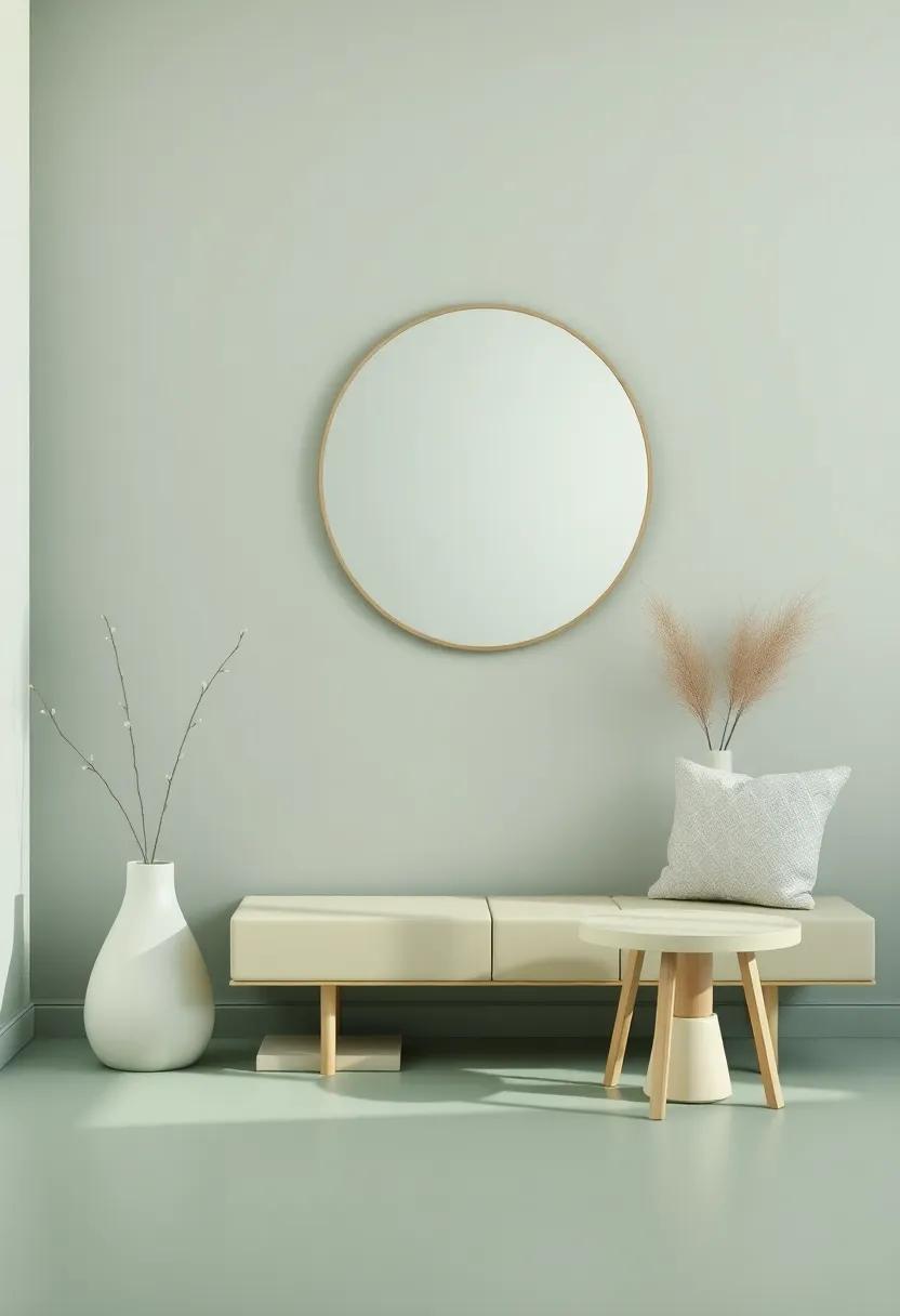 Utilizing⁤ Mirrors to Enhance Serenity in muted Green and light Gray Spaces