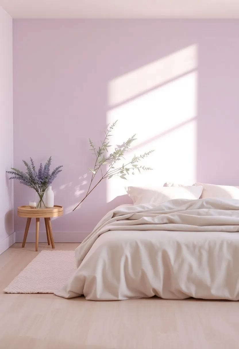 Infuse Serenity with Gentle Lighting in Lavender and​ Ivory Tones