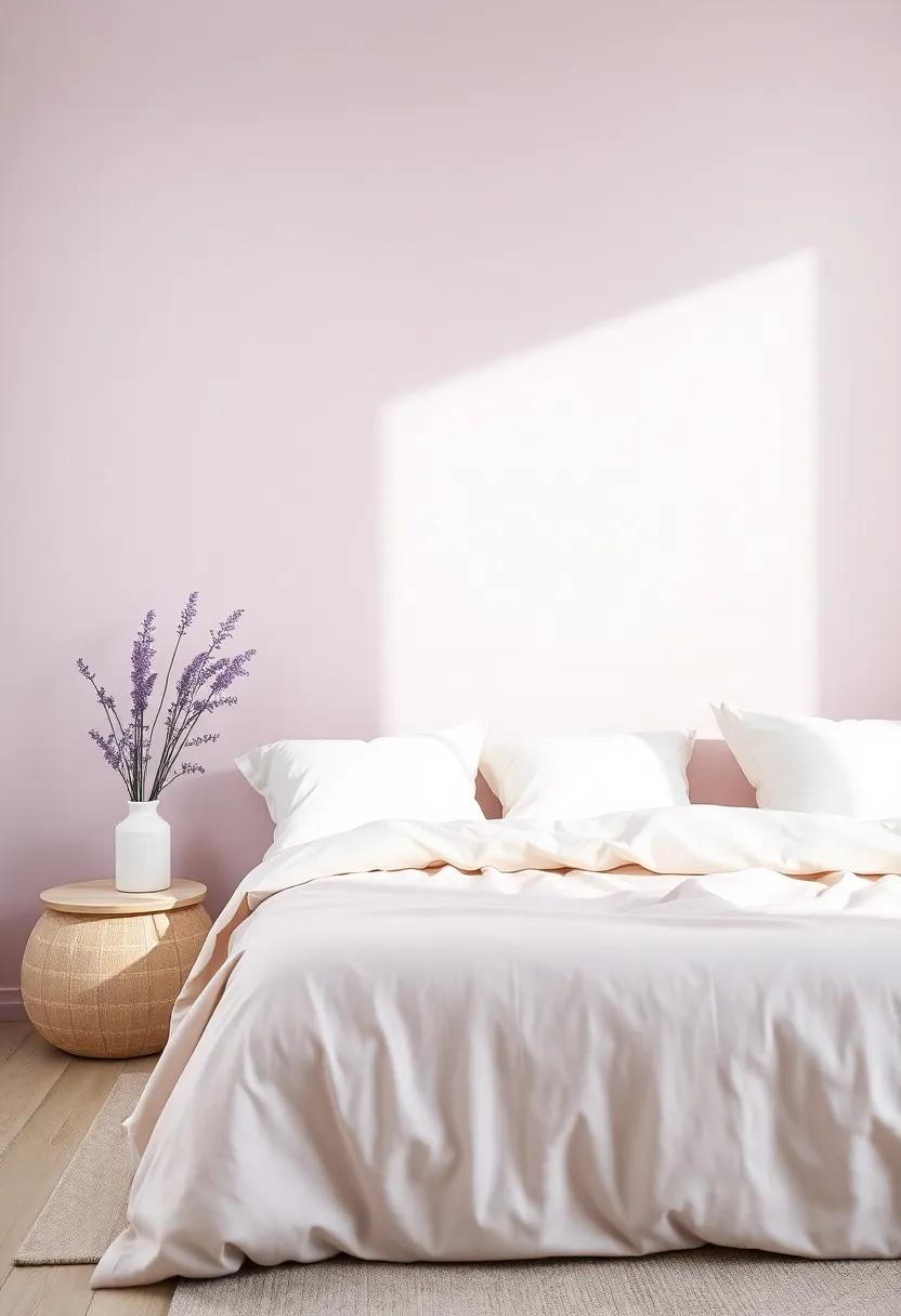 Create Harmony‍ with Ivory ​Furnishings and Muted Lavender Decor