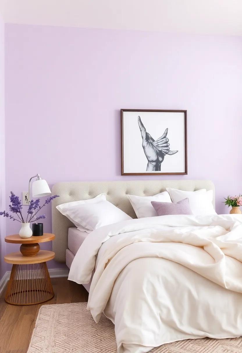 Blending ⁢Styles: Modern Meets Vintage in Lavender and Ivory Decor