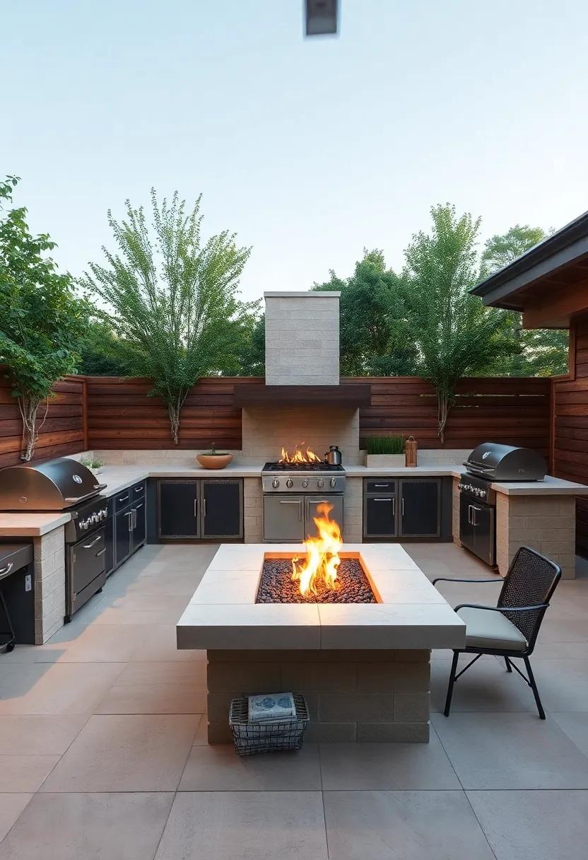 Enhancing⁢ Outdoor Cooking ⁢with Functional Workspaces‍ and Fire⁤ Features