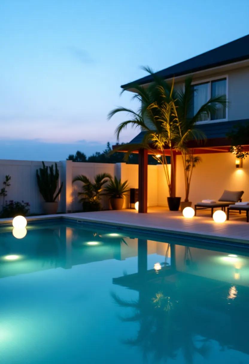 Enchanting Color‌ Options for Poolside Illuminations