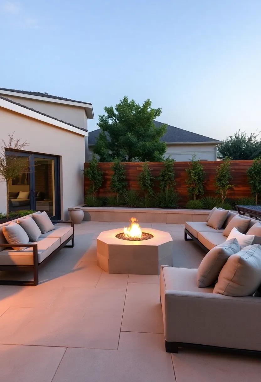 Showcasing Cozy Fire Pits as Focal Points in Outdoor Spaces