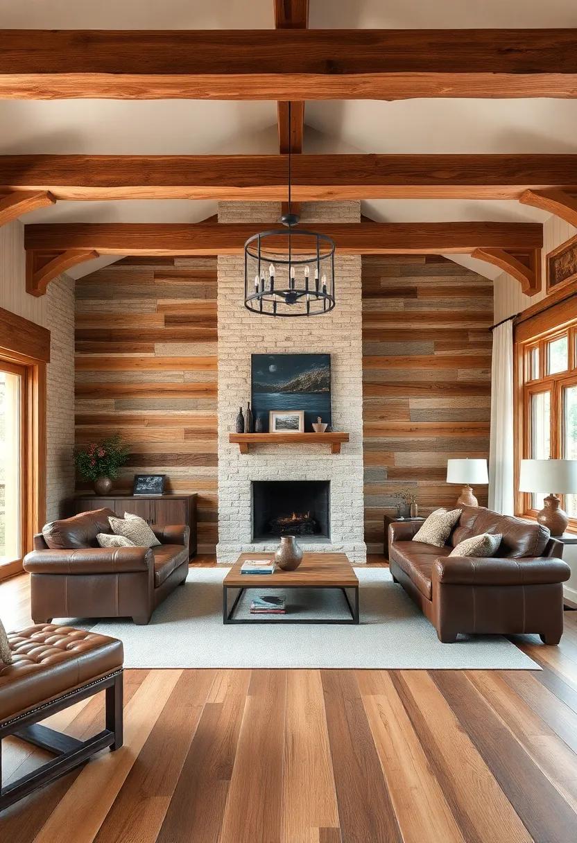 Integrating​ Wood Elements: Rustic Beams and Reclaimed Features