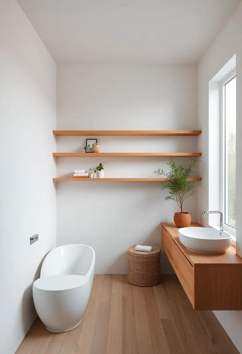 Blending ⁤Nature‌ and Design: ⁢Wooden Shelves as a Focal Point