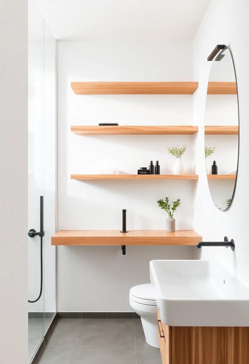 Floating Shelves: Achieving a Lightness in ⁤Scandinavian‍ Bathroom Design