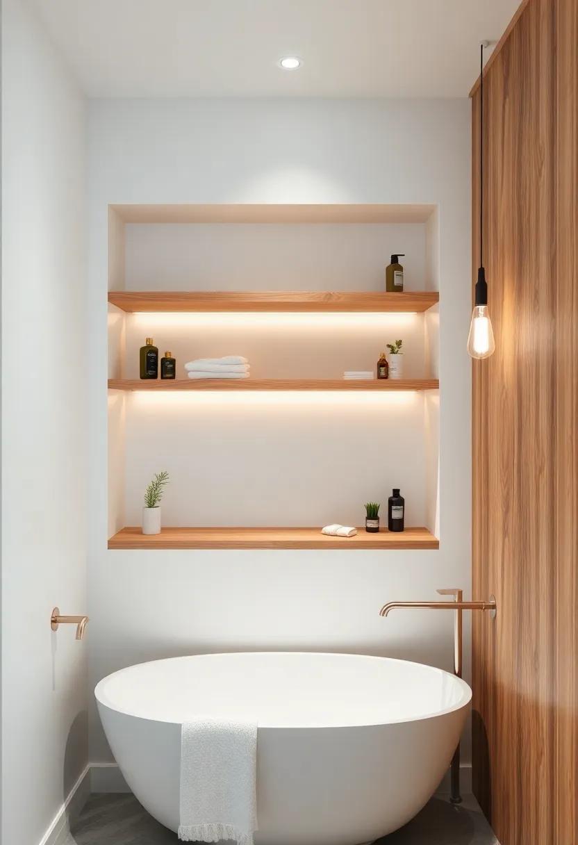 Integrating⁢ Lighting:‌ Illuminating Wooden Shelves for⁢ Soft Ambiance