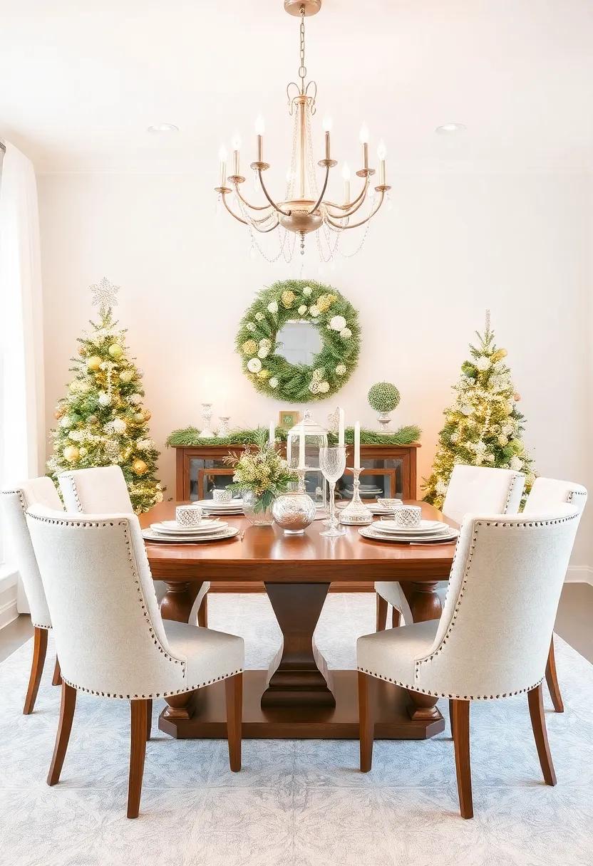 Infuse‍ a ⁣Glimmering Winter Wonderland into Your Dining Space using White and ‌Silver Accents