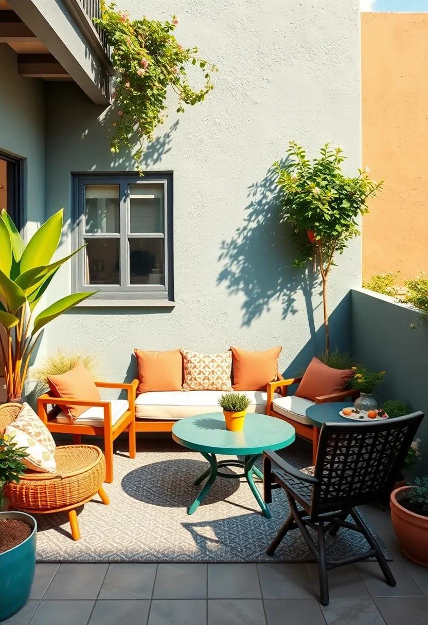 Colorful Accents That Bring Life and Joy to Compact Outdoor Areas